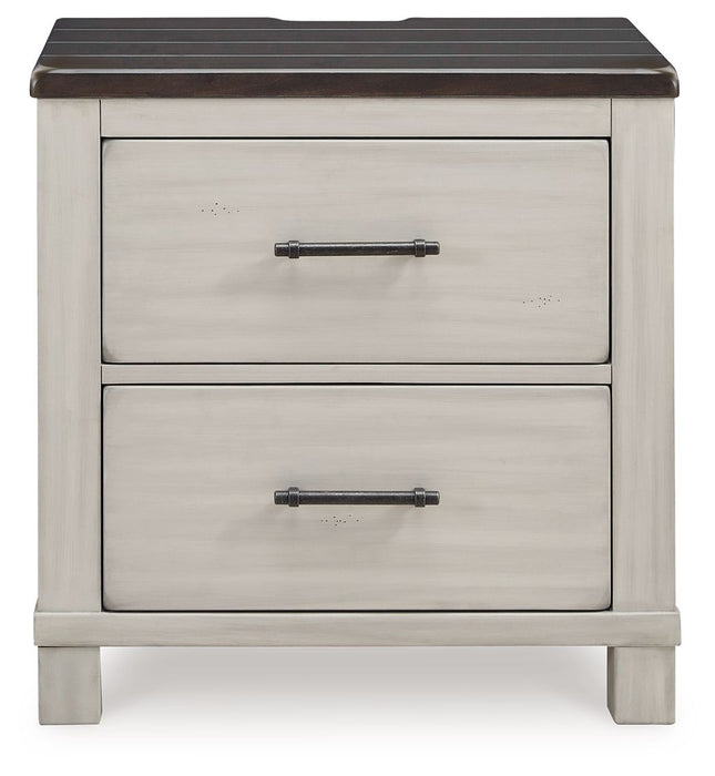 Darborn - Gray / Brown - Two Drawer Night Stand Sacramento Furniture Store Furniture store in Sacramento