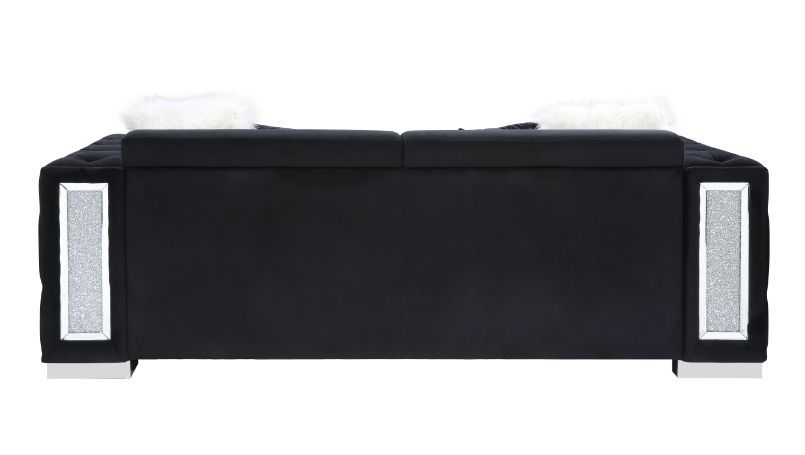 Trislar - Sofa - Black Velvet - 33" Sacramento Furniture Store Furniture store in Sacramento