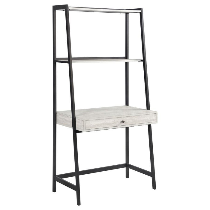 Pinckard - 3 Piece Ladder Desk Set - Gray Stone And Black Sacramento Furniture Store Furniture store in Sacramento