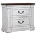 Hillcrest - 2-Drawer Nightstand - Dark Rum And White Sacramento Furniture Store Furniture store in Sacramento