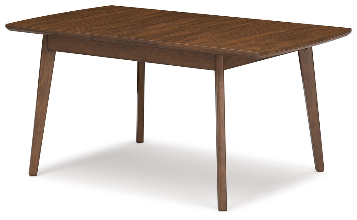 Lyncott - Brown - Rectangular Dining Room Butterfly Extension Table Sacramento Furniture Store Furniture store in Sacramento