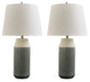 Afener - Blue / Beige - Ceramic Table Lamp (Set of 2) Sacramento Furniture Store Furniture store in Sacramento