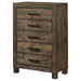 Woodmont - 5-Drawer Chest - Rustic Golden Brown Sacramento Furniture Store Furniture store in Sacramento