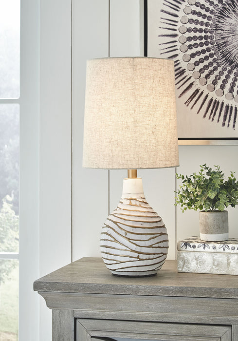 Aleela - White / Gold Finish - Metal Table Lamp Sacramento Furniture Store Furniture store in Sacramento