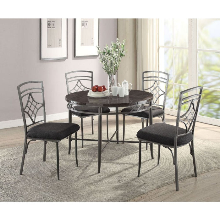 Burnett - Side Chair (Set of 2) - Black Linen & Dark Gray Sacramento Furniture Store Furniture store in Sacramento