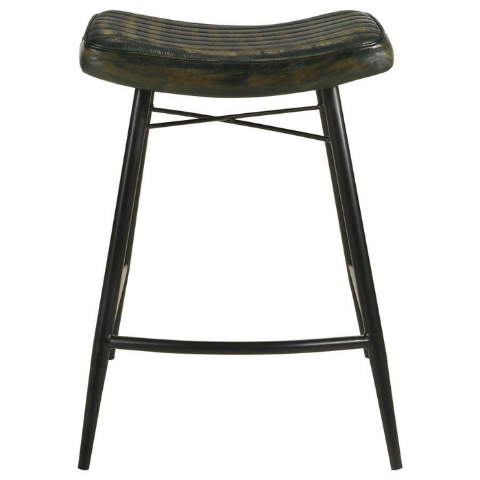 Bayu - Leather Upholstered Counter Stool (Set of 2)