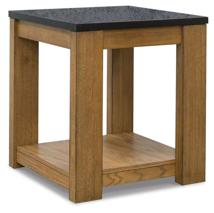 Quentina - Light Brown / Black - Rectangular End Table Sacramento Furniture Store Furniture store in Sacramento