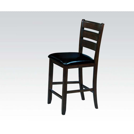 Urbana - Counter Height Chair (Set of 2) - Black PU & Espresso Sacramento Furniture Store Furniture store in Sacramento