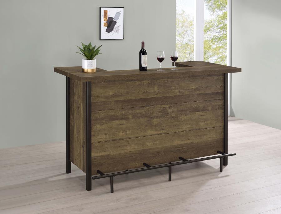 Bellemore - Rectangular Storage Bar Unit - Rustic Oak