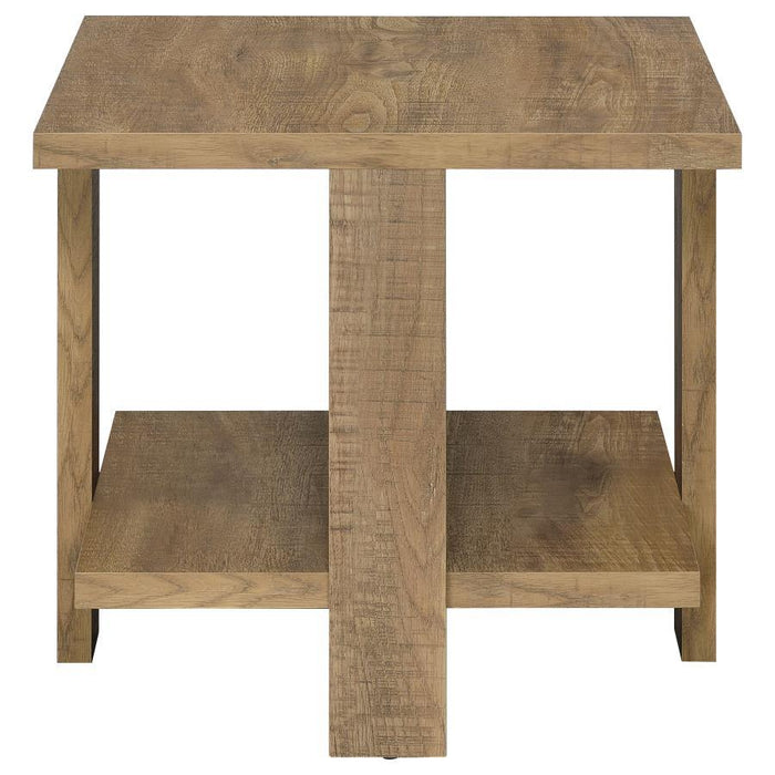 Dawn - Square Engineered Wood End Table With Shelf - Mango Sacramento Furniture Store Furniture store in Sacramento