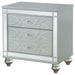 Gunnison - 2-Drawer Nightstand - Silver Metallic Sacramento Furniture Store Furniture store in Sacramento