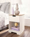 Vaibryn - White / Brown / Beige - One Drawer Night Stand Sacramento Furniture Store Furniture store in Sacramento