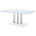 Brooklyn - Rectangular Dining Table - White High Gloss And Chrome Sacramento Furniture Store Furniture store in Sacramento