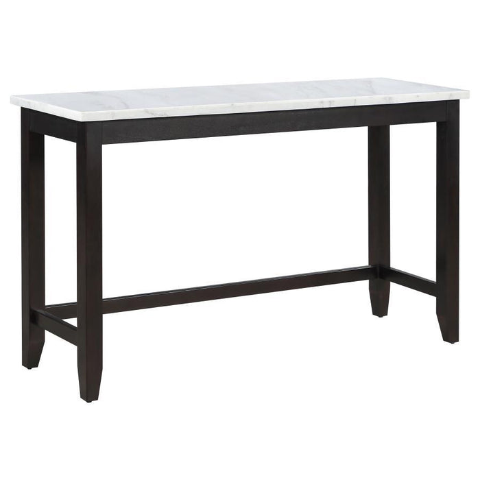 Toby - Rectangular Marble Top Counter Height Table - Espresso And White Sacramento Furniture Store Furniture store in Sacramento