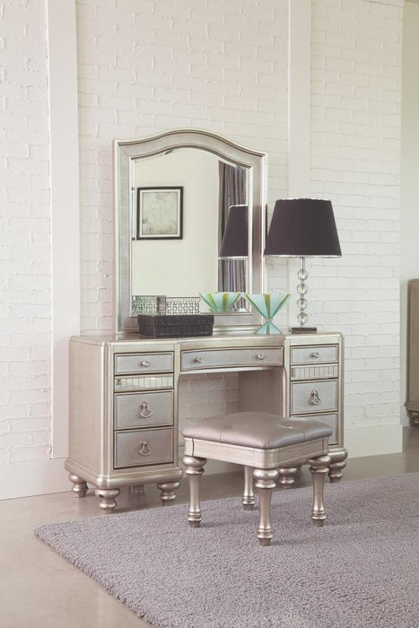 Bling Game - Arched Top Vanity Mirror - Metallic Platinum Sacramento Furniture Store Furniture store in Sacramento