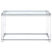 Anne - Sofa Table With Lower Shelf - Chrome And Clear Sacramento Furniture Store Furniture store in Sacramento