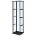 Cyclamen - 4-Shelf Glass Curio Cabinet - Black And Clear Sacramento Furniture Store Furniture store in Sacramento