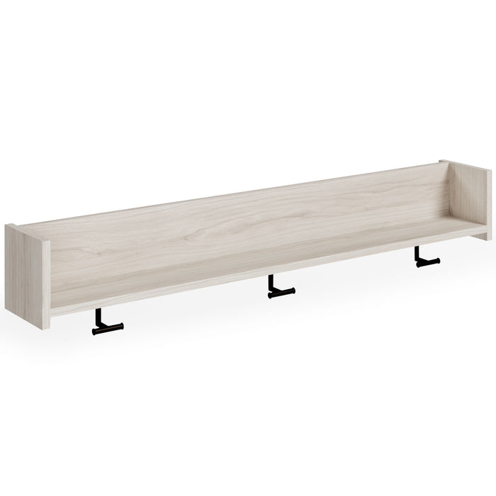 Socalle - Light Natural - Wall Mounted Coat Rack W/shelf Sacramento Furniture Store Furniture store in Sacramento