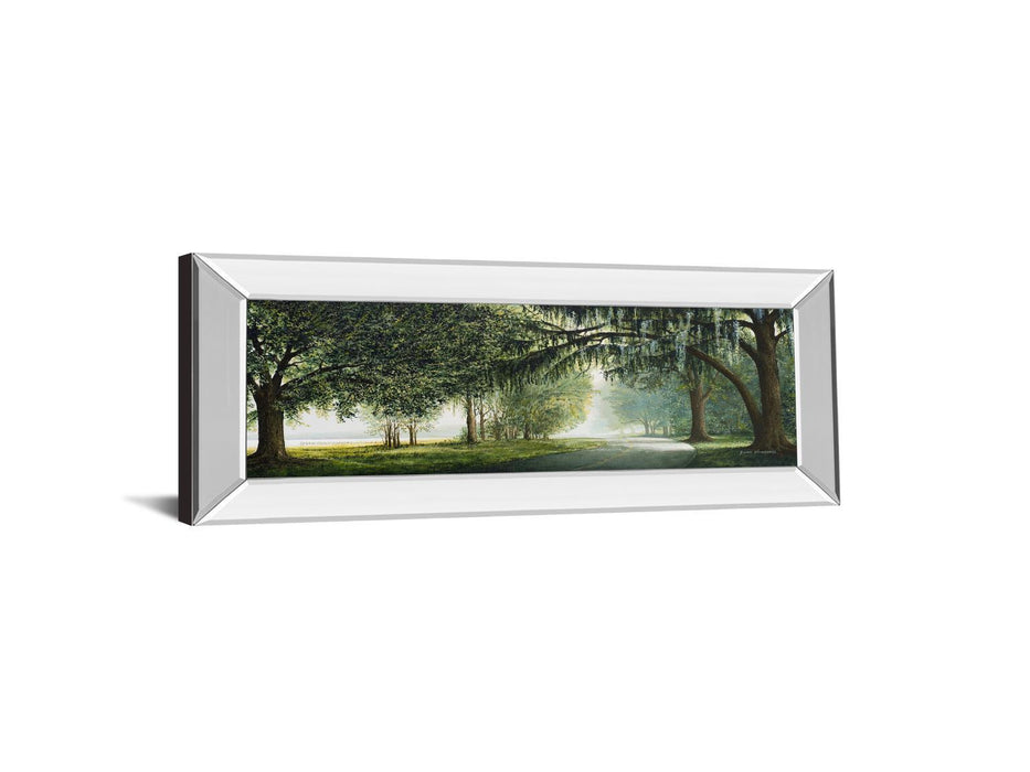 Lake Shore Drive By Bruce Nawrocke - Mirrored Framed Print Wall Art - Green