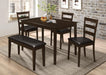 Guillen - 5 Piece Dining Set With Bench - Cappuccino And Dark Brown Sacramento Furniture Store Furniture store in Sacramento