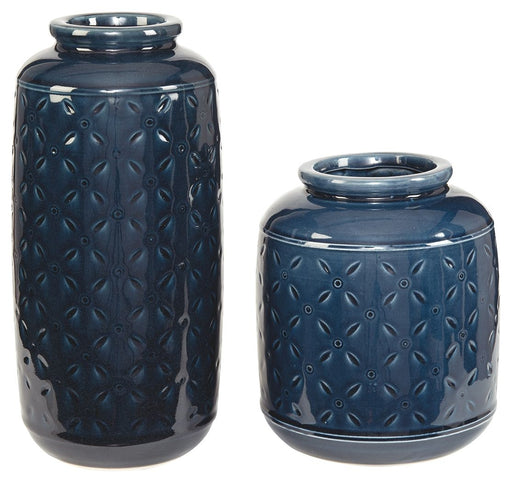 Marenda - Navy Blue - Vase Set (Set of 2) Sacramento Furniture Store Furniture store in Sacramento