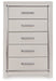 Zyniden - Silver - Five Drawer Chest Sacramento Furniture Store Furniture store in Sacramento