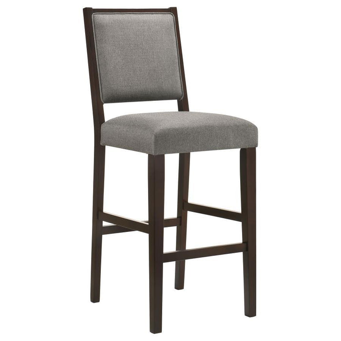 Bedford - Upholstered Open Back Bar Stools With Footrest (Set of 2)