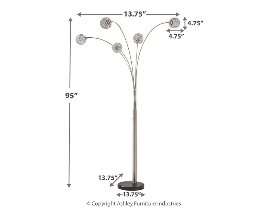 Winter - Silver Finish - Metal Arc Lamp Sacramento Furniture Store Furniture store in Sacramento