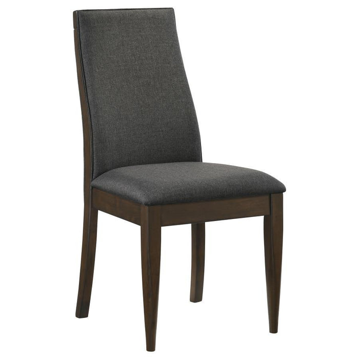 Wes - Upholstered Side Chair (Set of 2) - Gray And Dark Walnut Sacramento Furniture Store Furniture store in Sacramento