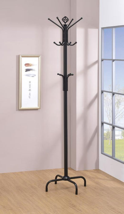 Collier - 12-Hook Coat Rack - Black Sacramento Furniture Store Furniture store in Sacramento