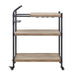 Brantley - Serving Cart - Oak & Sandy Black Finish Sacramento Furniture Store Furniture store in Sacramento