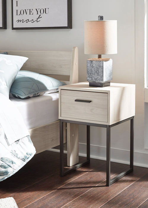 Socalle - Light Natural - One Drawer Night Stand - Vinyl-Wrapped Sacramento Furniture Store Furniture store in Sacramento