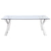 Alaia - Rectangular Glass Top Dining Table - Clear And Chrome Sacramento Furniture Store Furniture store in Sacramento