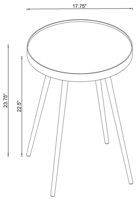 Kaelyn - Round Mirror Top End Table Sacramento Furniture Store Furniture store in Sacramento