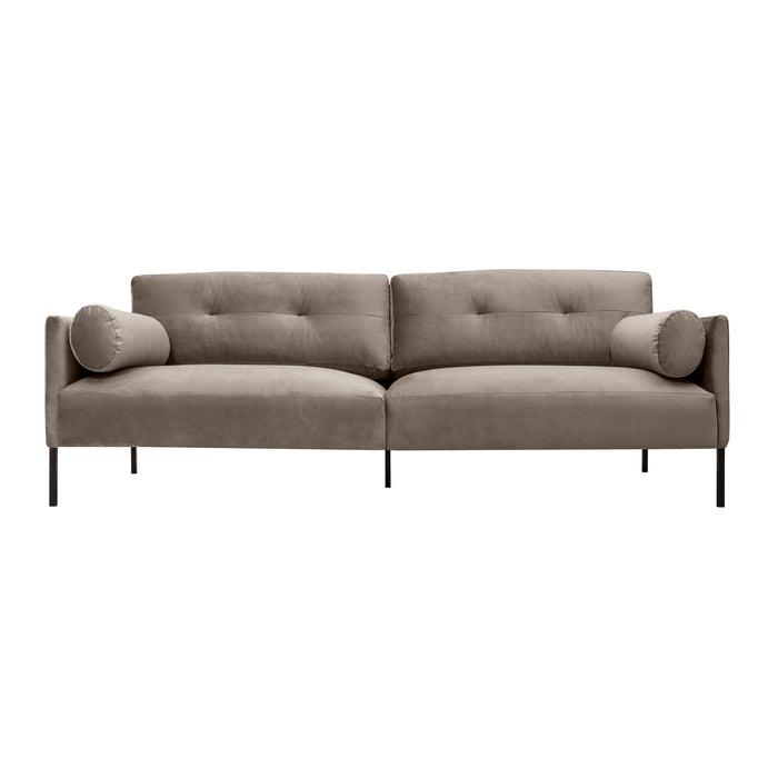 Michalina - 84" Fabric Sofa With Black Metal Legs