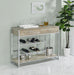 Melrose - Bar Cabinet - Gray Washed Oak And Chrome Sacramento Furniture Store Furniture store in Sacramento