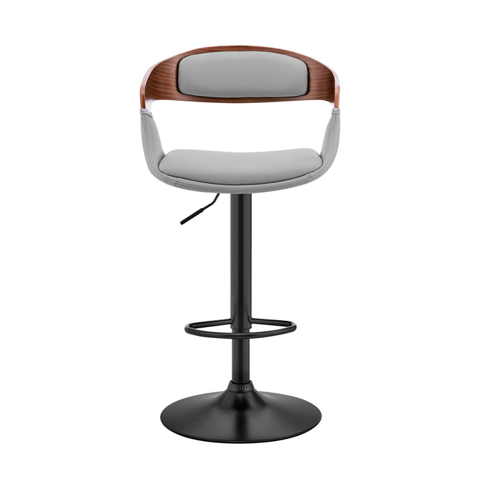 Benson - Adjustable Bar Stool - Walnut Wood