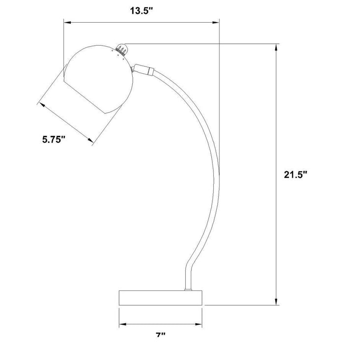 Andreas - Dome Shade Table Lamp - Gold Sacramento Furniture Store Furniture store in Sacramento