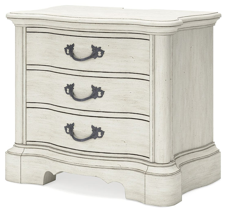 Arlendyne - Antique White - Three Drawer Night Stand Sacramento Furniture Store Furniture store in Sacramento