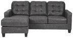 Venaldi - Gunmetal - Sofa Chaise Queen Sleeper Sacramento Furniture Store Furniture store in Sacramento