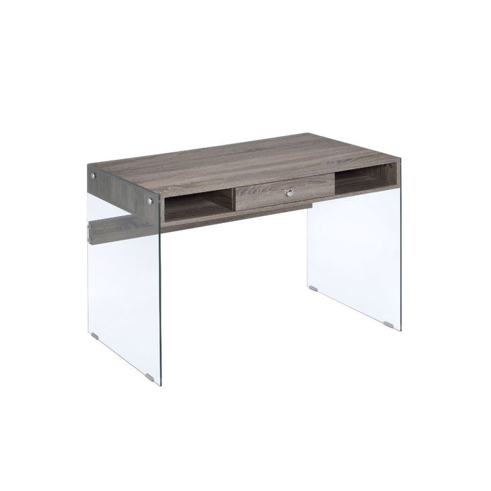 Armon - Desk - Gray Oak & Clear Glass Sacramento Furniture Store Furniture store in Sacramento