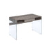 Armon - Desk - Gray Oak & Clear Glass Sacramento Furniture Store Furniture store in Sacramento