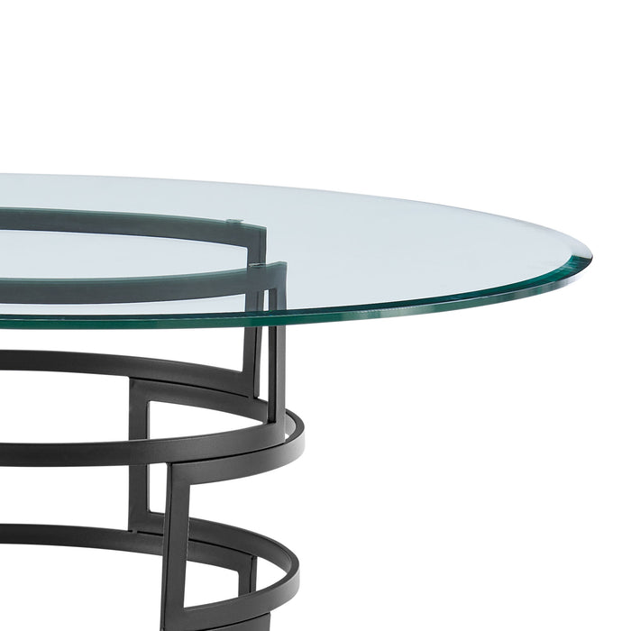 Diaz - Contemporary Round Dining Table - Matte Black