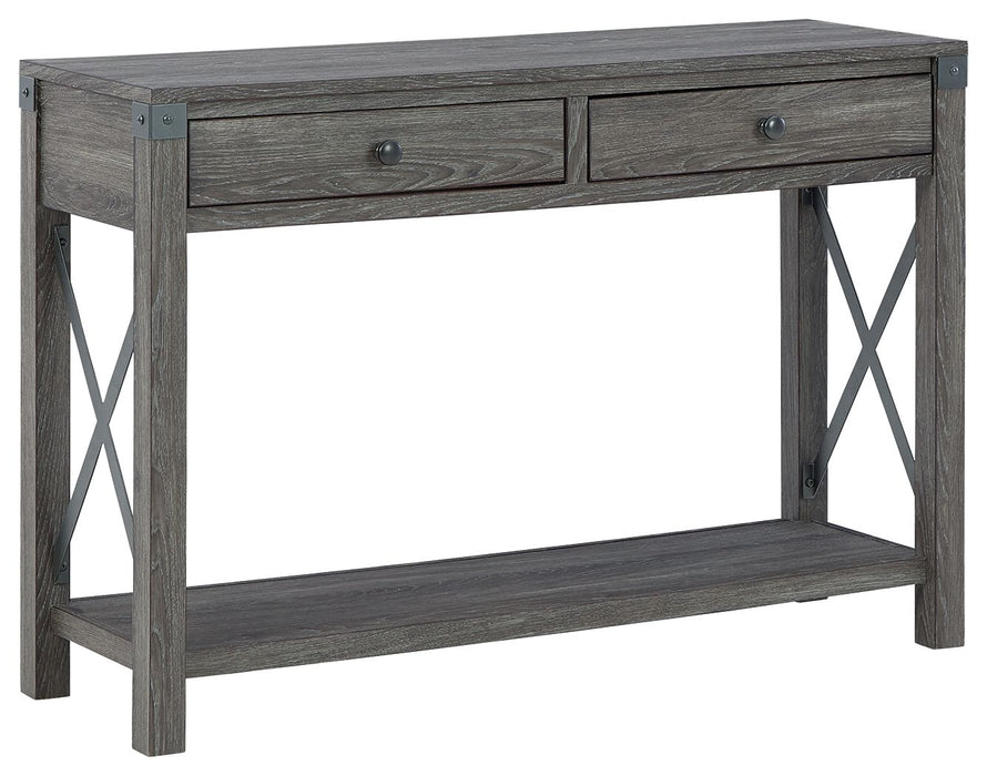 Freedan - Grayish Brown - Console Sofa Table Sacramento Furniture Store Furniture store in Sacramento