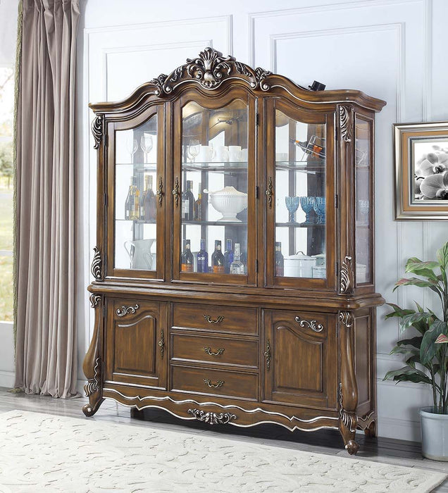 Latisha - Hutch & Buffet - Antique Oak Finish Sacramento Furniture Store Furniture store in Sacramento