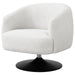 Dave - Upholstered Swivel Accent Chair - Beige And Matte Black Sacramento Furniture Store Furniture store in Sacramento