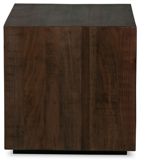 Hensington - Brown / Black - Square End Table Sacramento Furniture Store Furniture store in Sacramento