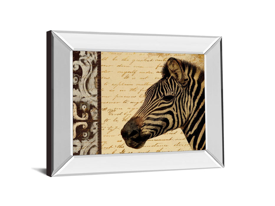 Madagascar Safari Il By Patricia Pinto - Mirror Framed Print Wall Art - Beige