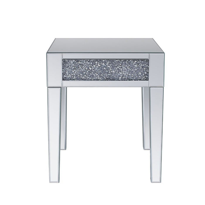 Noralie - End Table - Mirrored - Wood - 24" Sacramento Furniture Store Furniture store in Sacramento