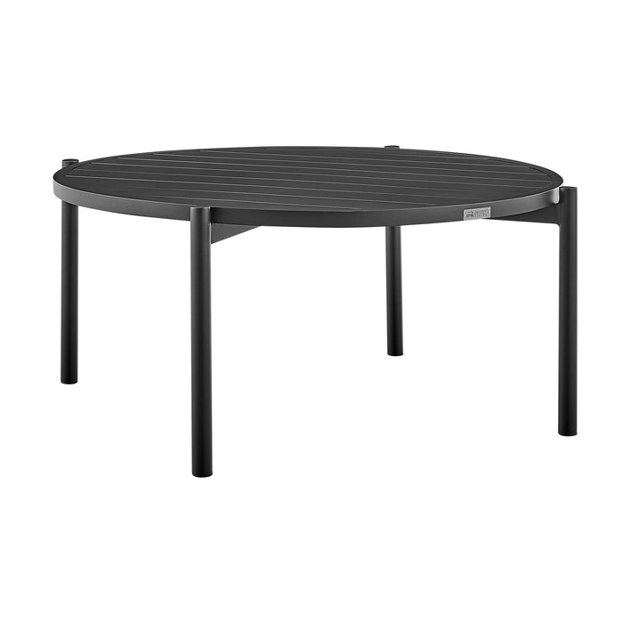 Tiffany - Outdoor Patio Ruond Coffee Table / Black